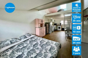 Studio 2-3 pers avec mezzanine proche RER en direction Paris